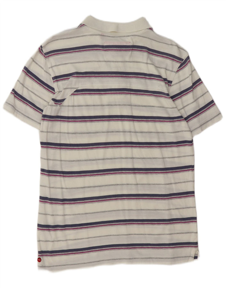 O'Neill herre poloshirt Medium hvid stribet bomuld