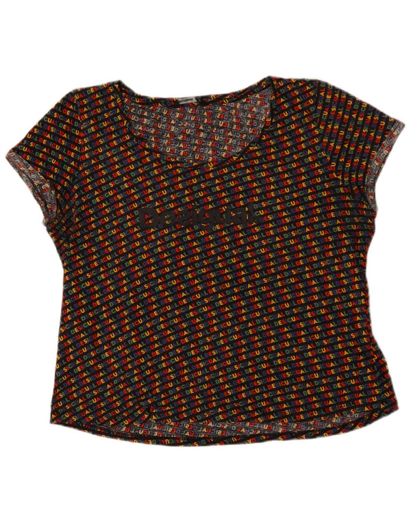 Desigual Mujer Camiseta Gráfica Top UK 20 2XL Multicolor