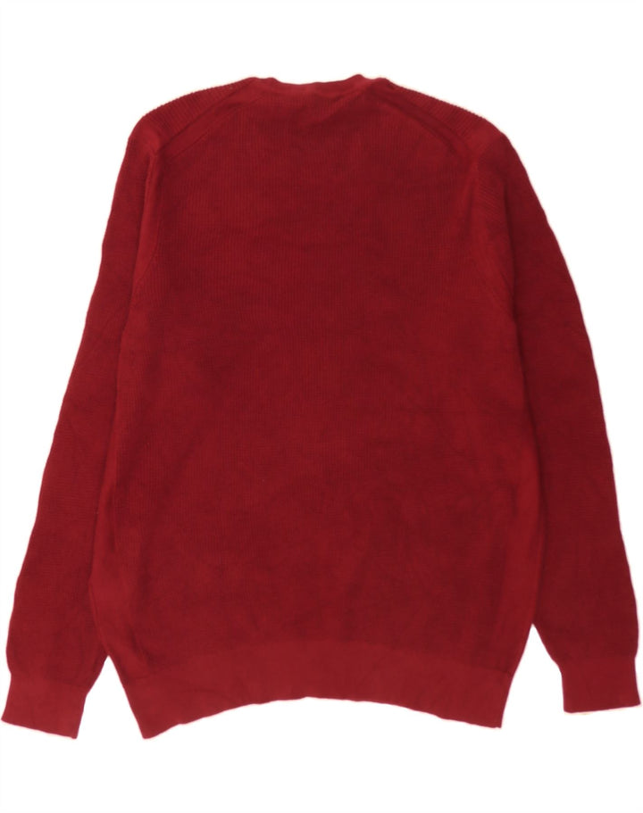 MICHAEL KORS Mens Crew Neck Jumper Sweater XL Burgundy Cotton Vintage Michael Kors and Second-Hand Michael Kors from Messina Hembry 