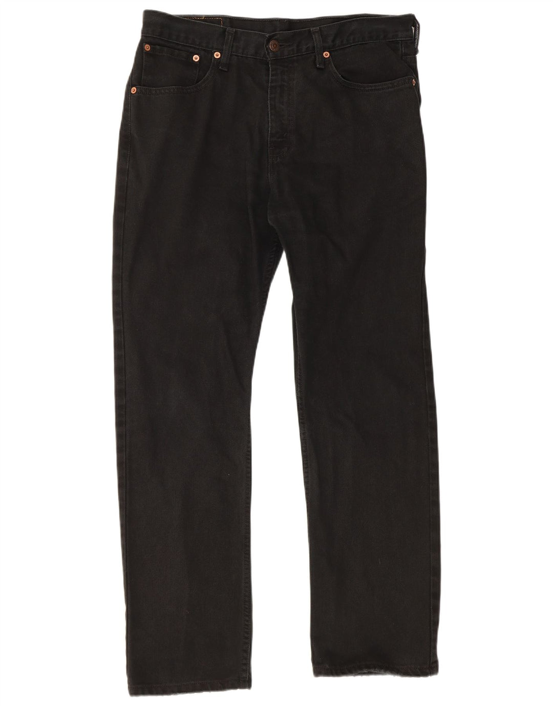 LEVI'S Mens 581 Straight Jeans W33 L30 Black Cotton