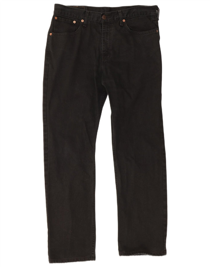 LEVI'S Mens 581 Straight Jeans W33 L30 Black Cotton