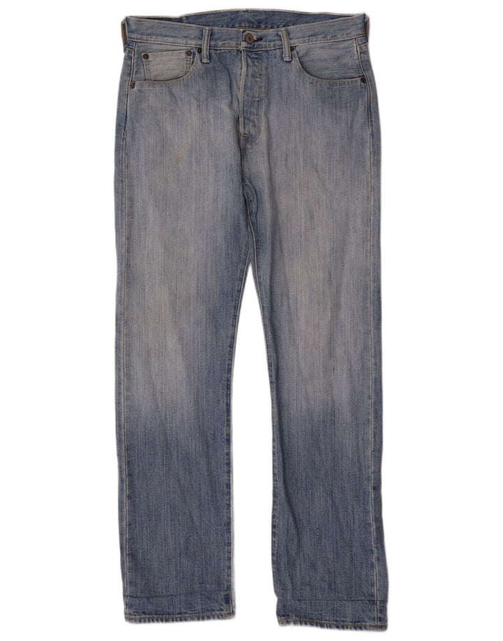 Levi's Herre 501 lige jeans W32 L32 blå bomuld