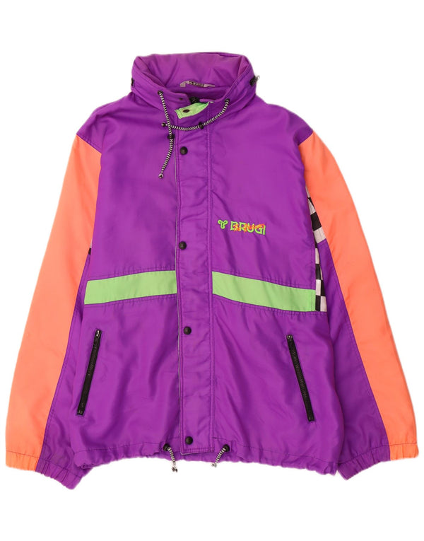 Brugi Regnjakke til mænd UK 44 2XL Lilla Colourblock Polyester