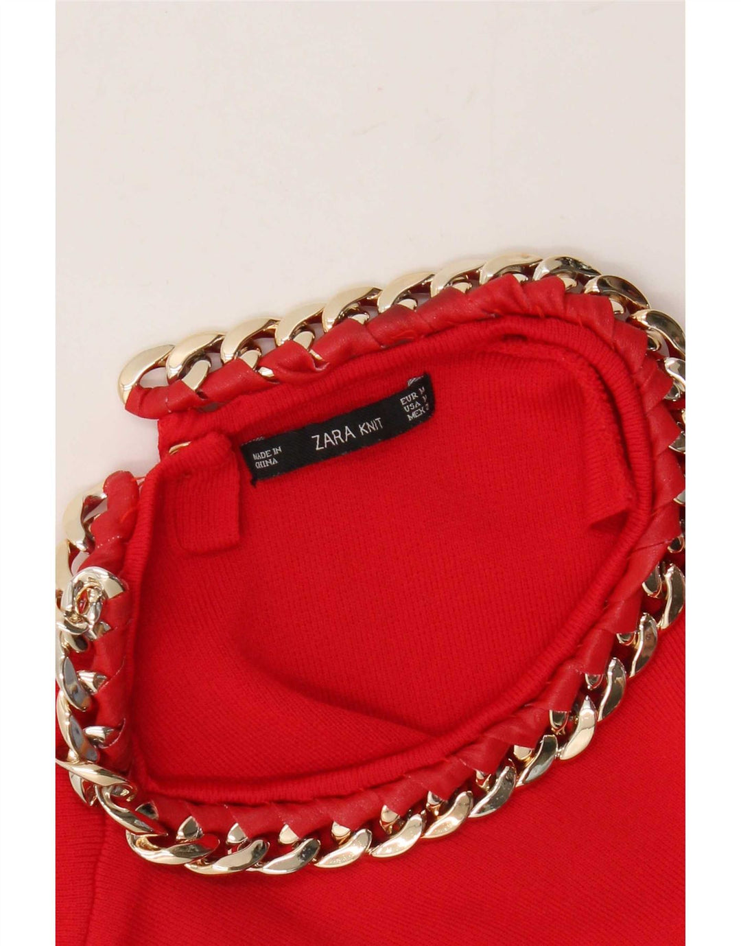 Zara Damen Weste Top UK 12 Medium Rot