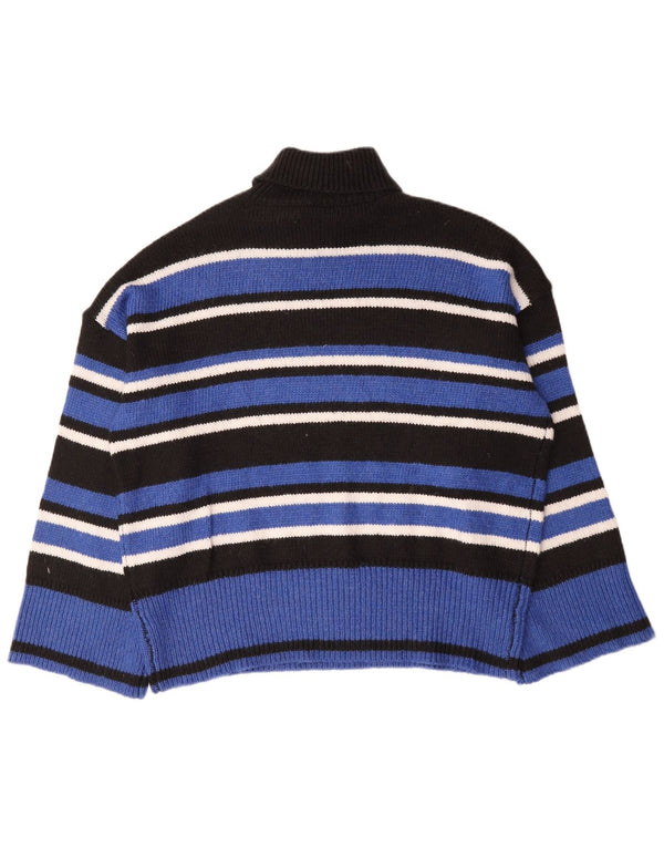 Body Flirt Dame Oversized Roll Neck Jumper Sweater UK 18 XL Blå Stribet