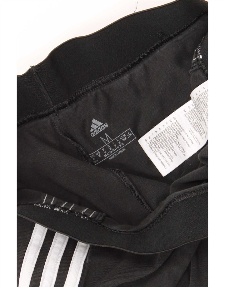 Adidas Womens Leggings UK 12/14 Medium Black Cotton