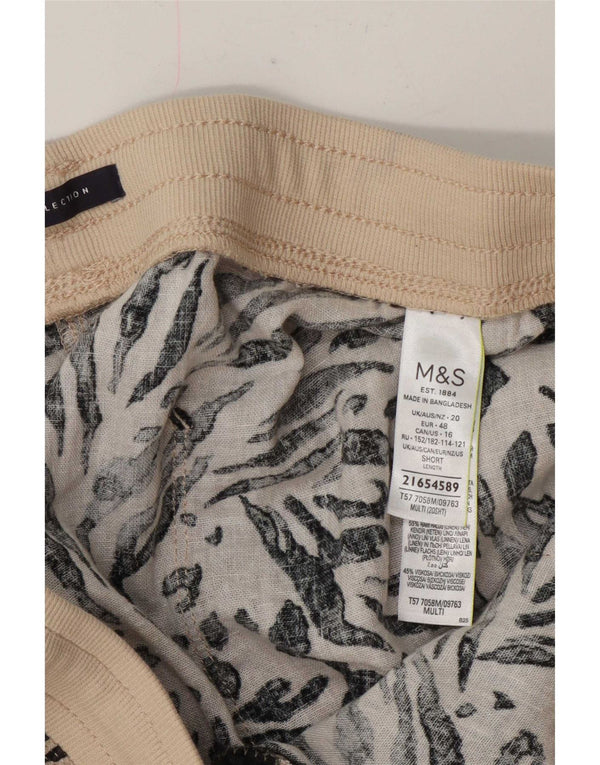 Marks & Spencer Γυναικείο παντελόνι Harem UK 20 2XL W42 L23 Beige
