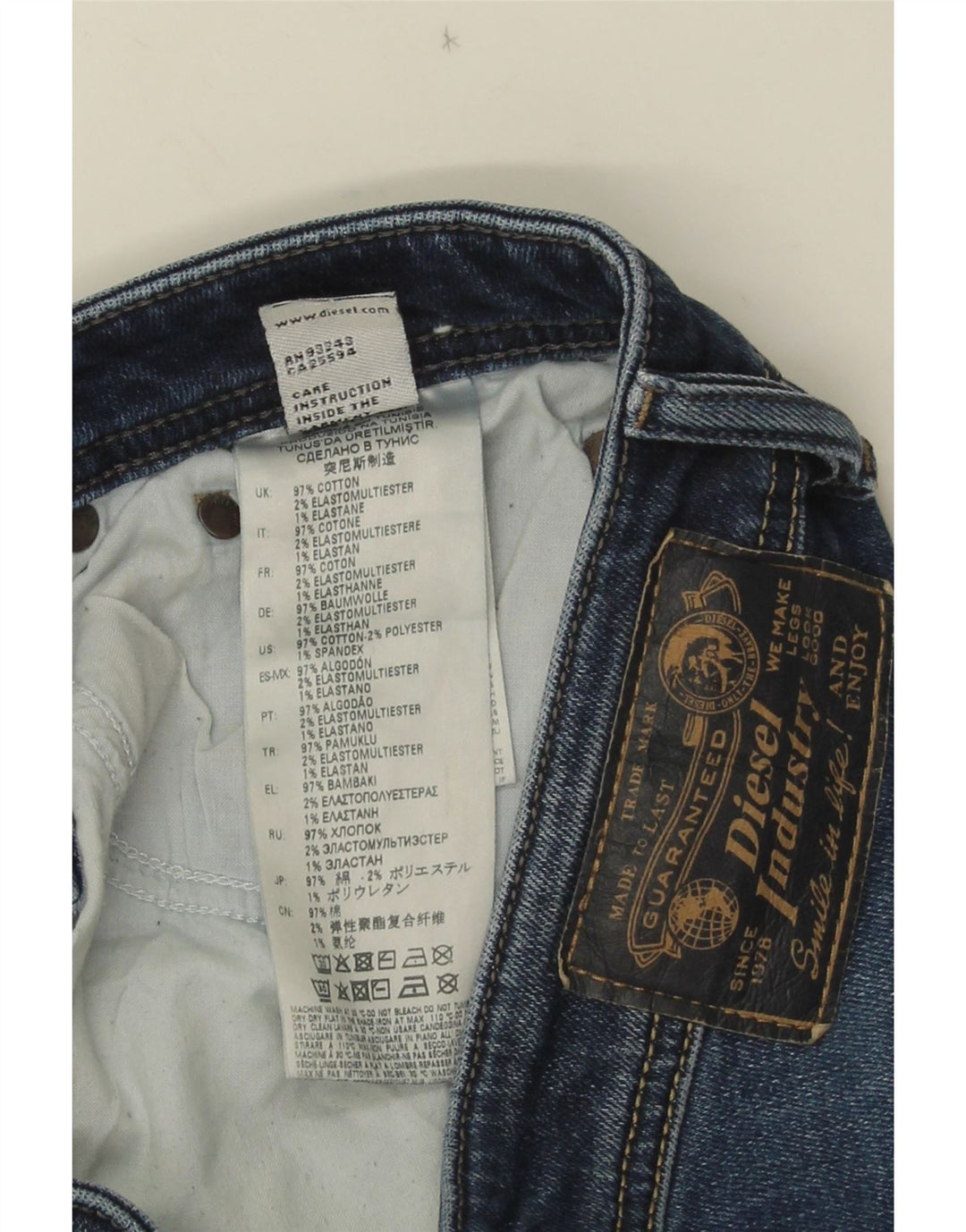 DIESEL Mens Thavar Slim Jeans W31 L29 Blue Cotton