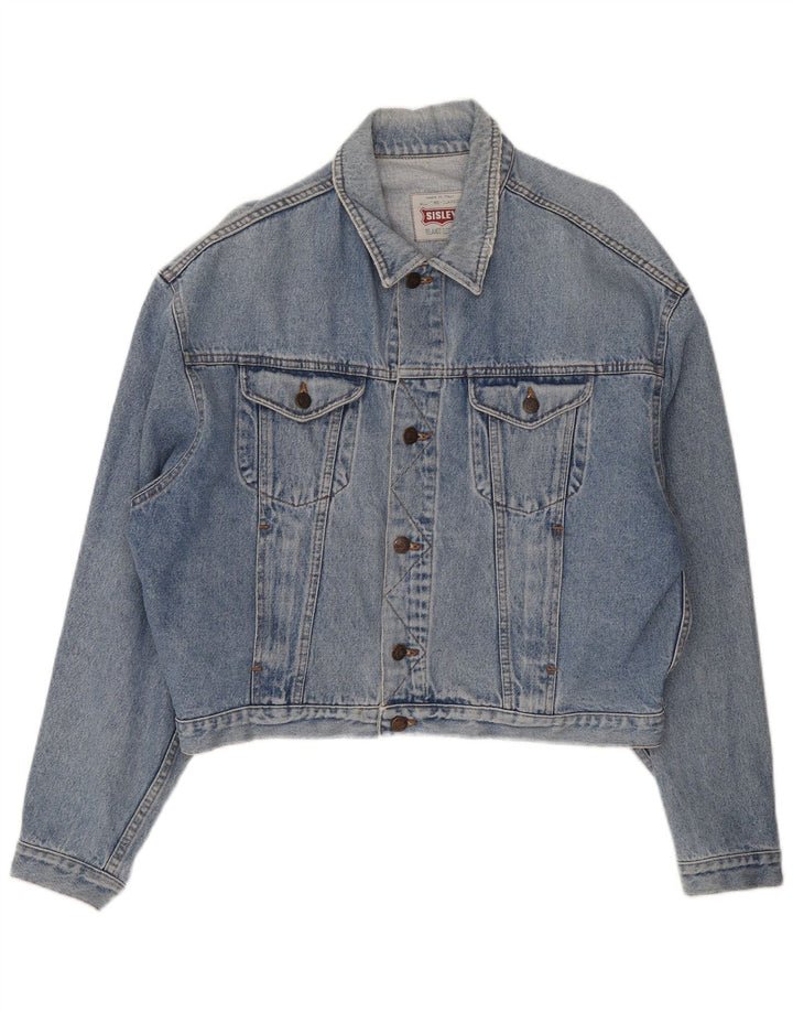 Sisley Mens Denim Jacket UK 42 XL Blue Cotton