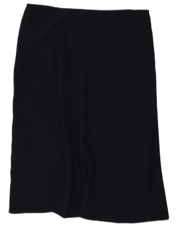 Gonna longuette da donna Marks & Spencer UK 18 XL W40 poliestere blu navy