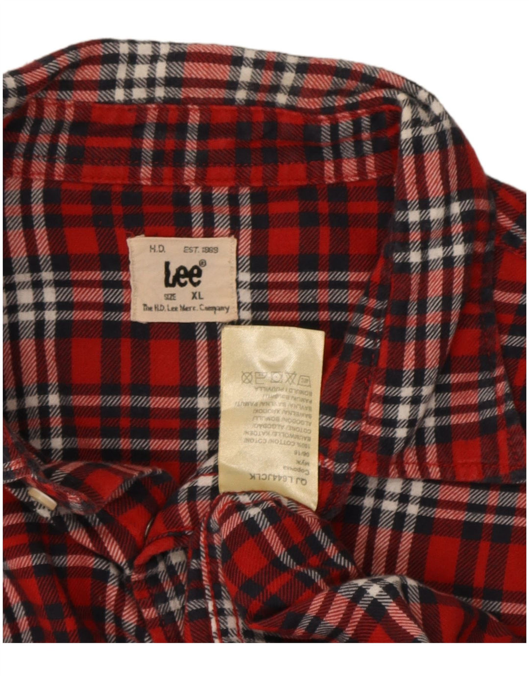 Ανδρικό πουκάμισο Lee Flannel XL Κόκκινο βαμβακερό