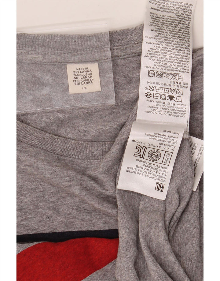 LEVI'S Mens Graphic T-Shirt Top Large Grey Cotton Vintage Levi's and Second-Hand Levi's from Messina Hembry 