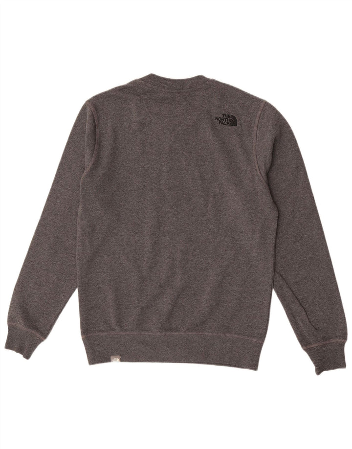 The North Face Mens Graphic Sweatshirt Jumper Small Grey Flecked Cotton