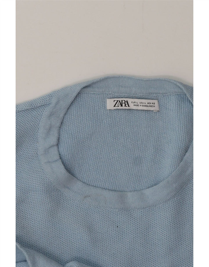 ZARA Herre T-Shirt Top Stor Blå