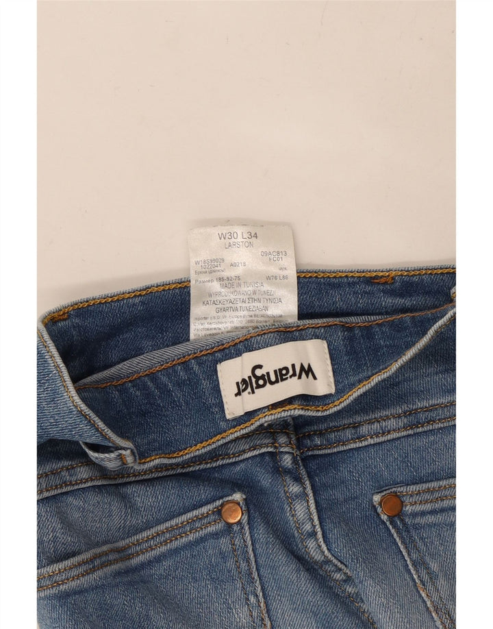 WRANGLER Womens Larston Slim Jeans W30 L28 Blue Cotton
