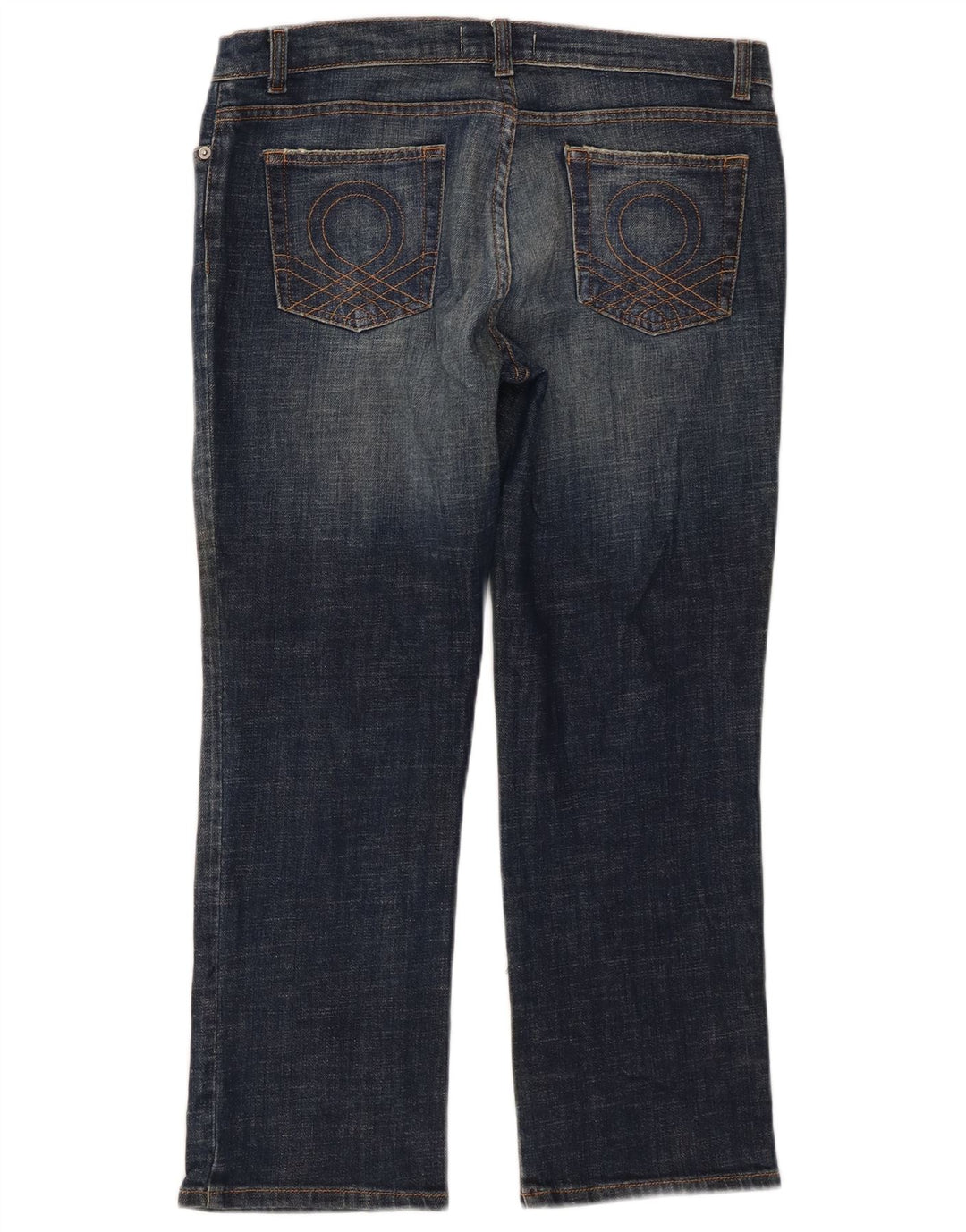 Benetton Womens Cropped Jeans W32 L25 Blue