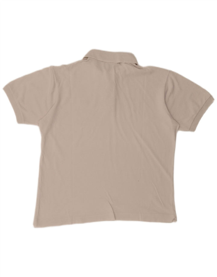 Lacoste Mens Polo Shirt Size 4 Medium White Cotton