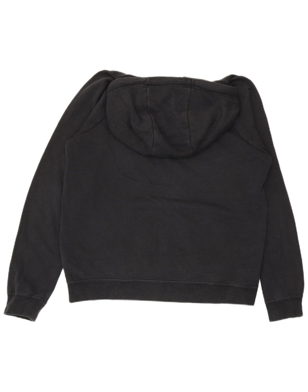 Nike Womens Oversized Hoodie Jumper UK 10 Small Black Cotton