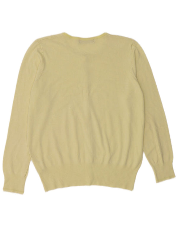 Marks & Spencer Pull Cardigan Femme UK 16 Large Viscose Jaune