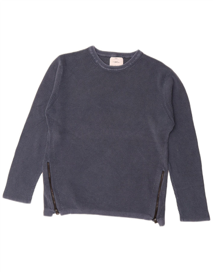 Zara Boys Crew Neck Jumper Sweater 13-14 Years Navy Blue