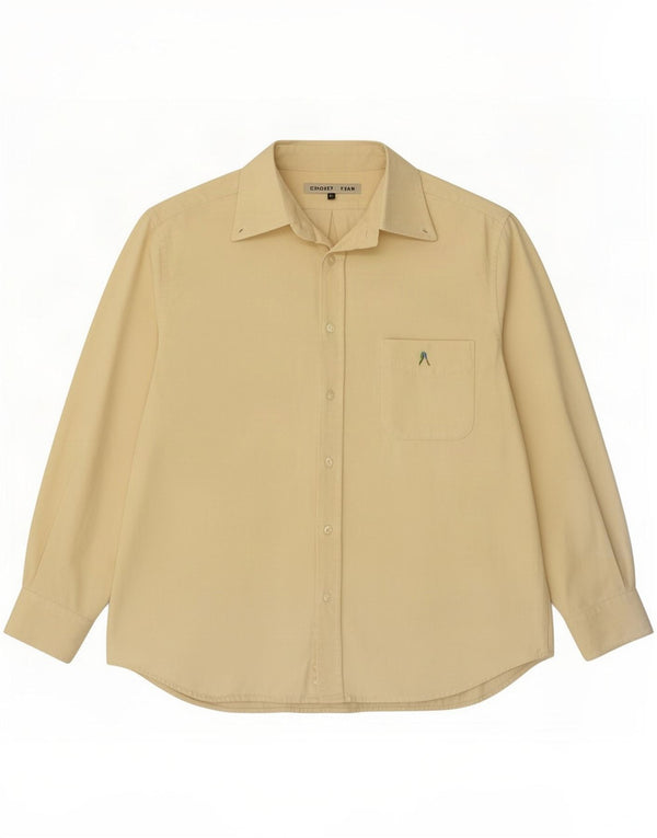 Vintage Mens Corduroy Shirt Medium Yellow