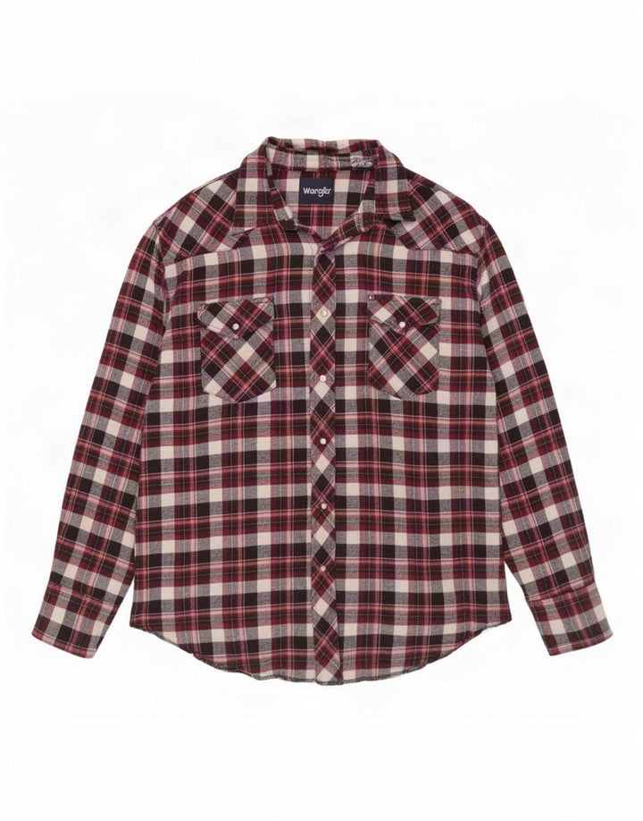 Wrangler Mens Flannel Shirt 2XL Red Check
