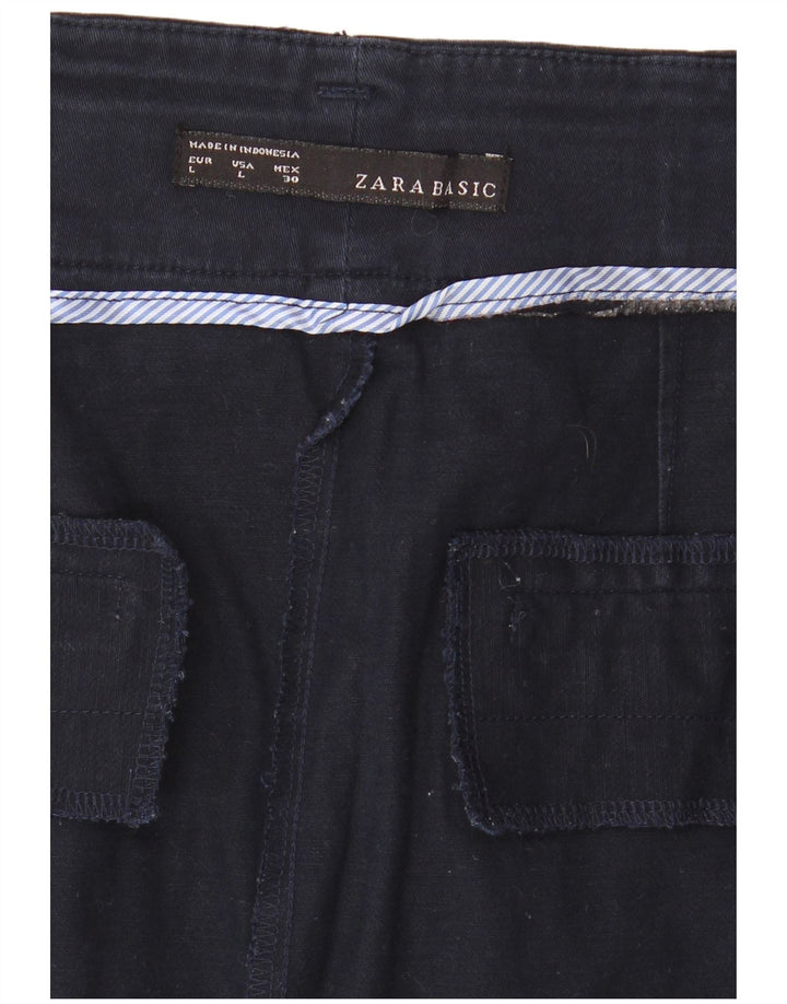 Jupe Crayon Femme Zara Large W30 Bleu Marine