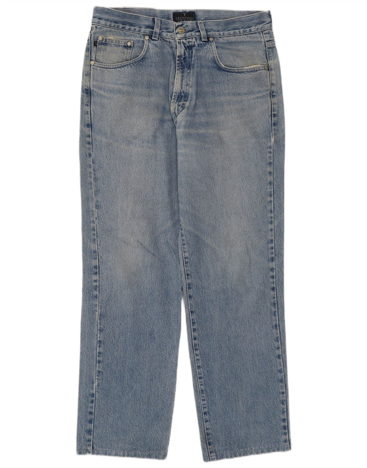Trussardi Mens Straight Jeans W33 L29 Blue Cotton