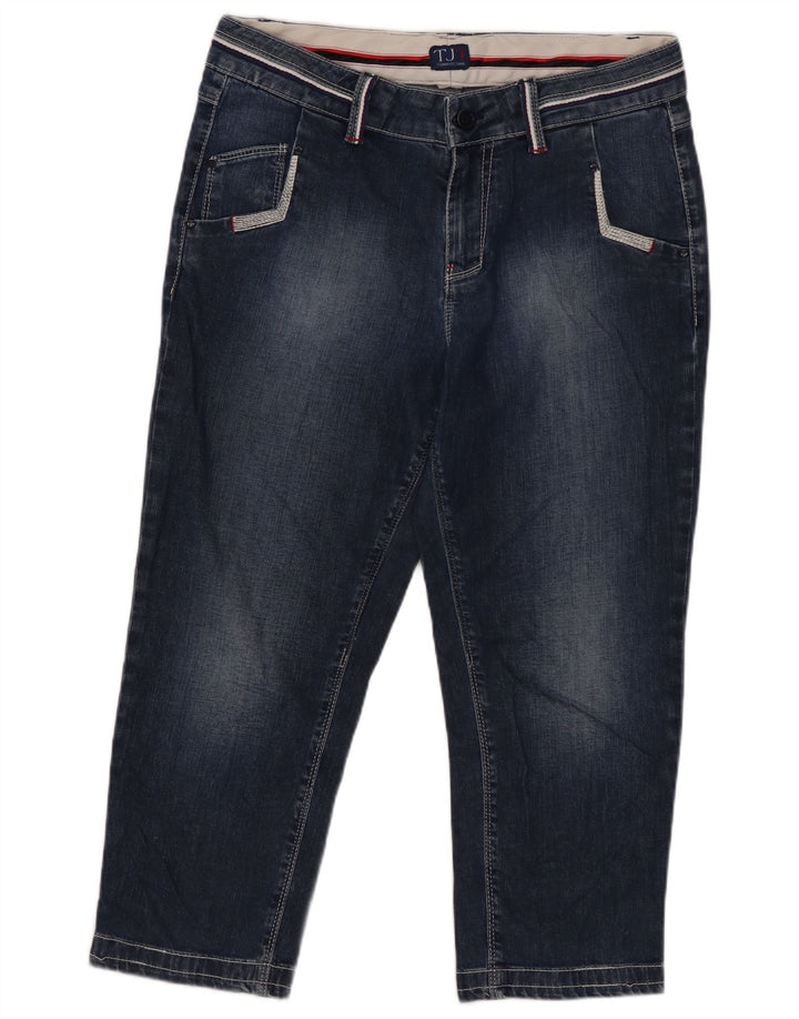 TRUSSARDI Womens Capri Jeans W30 L21 Navy Blue Cotton