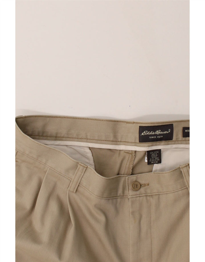 EDDIE BAUER Mens Pegged Chino Trousers W36 L32 Beige Cotton Vintage Eddie Bauer and Second-Hand Eddie Bauer from Messina Hembry 