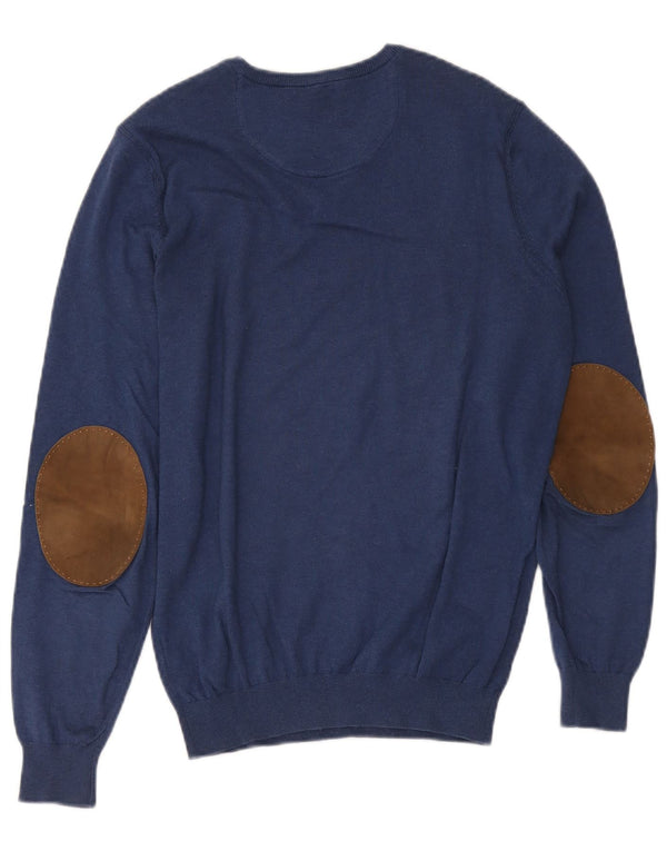 Massimo Dutti Herre V-hals sweater Medium Marineblå Bomuld