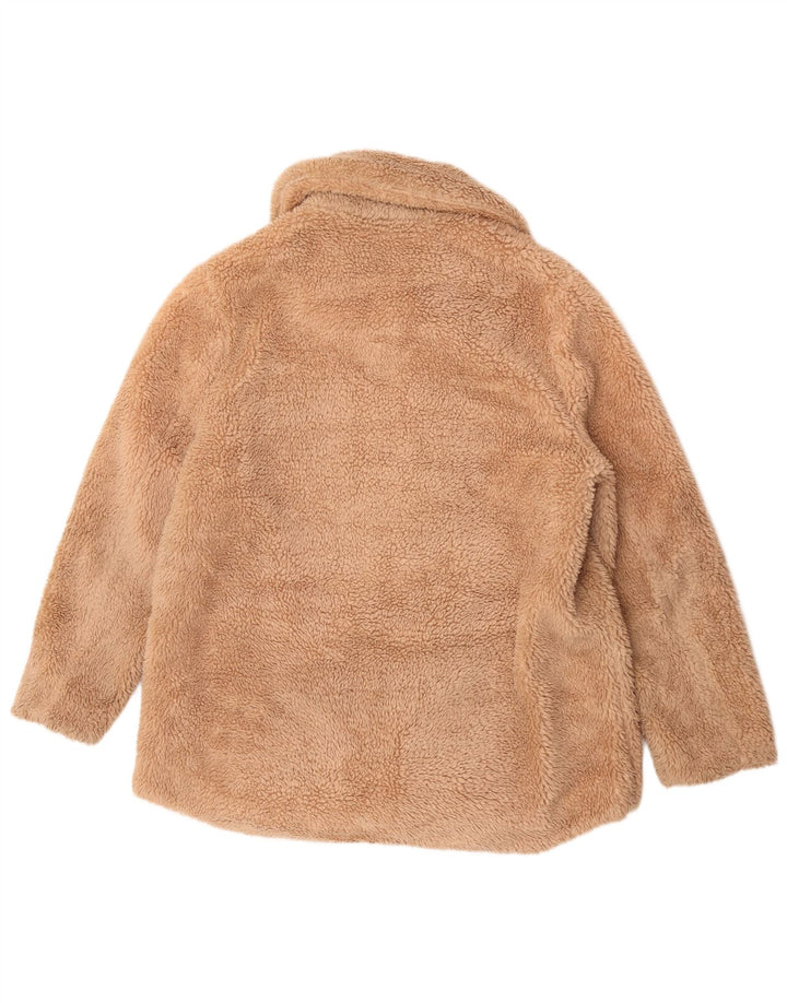 Marks & Spencer Chaqueta polar con osito de peluche para mujer UK 44 Grande Poliéster beige