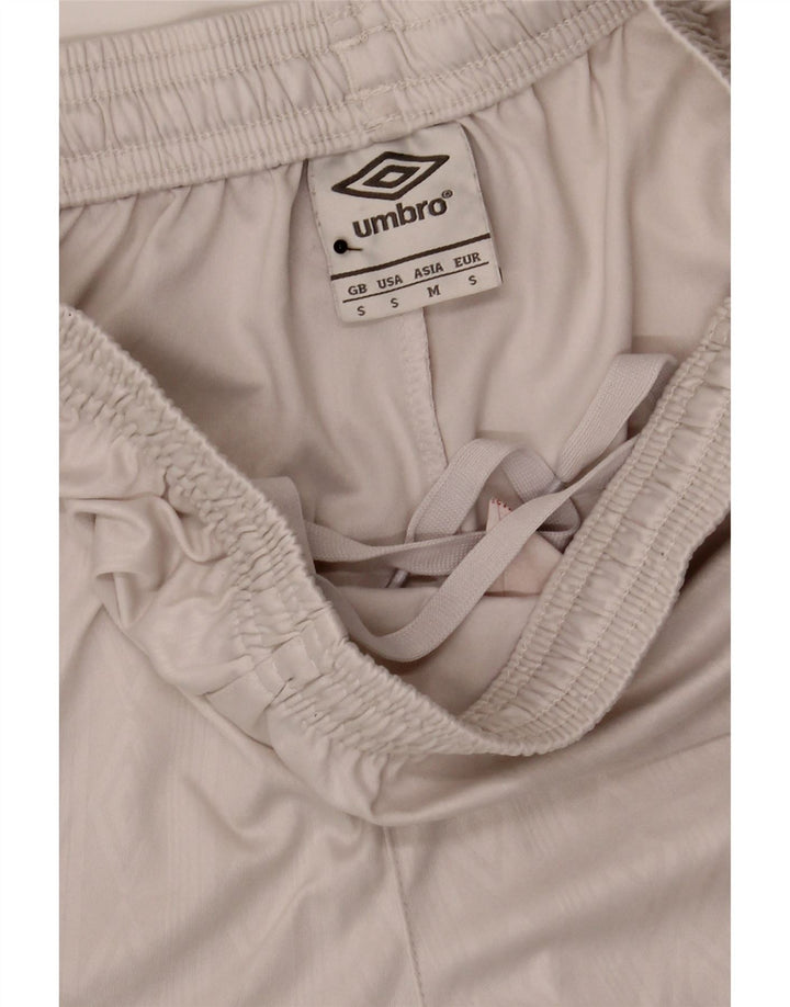 Umbro Mens Sport Shorts Small  White Polyester