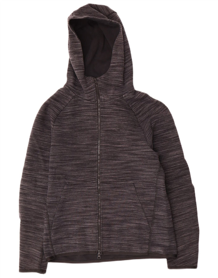Nike Mens Zip Hoodie Sweater Small Grey Flecked Cotton