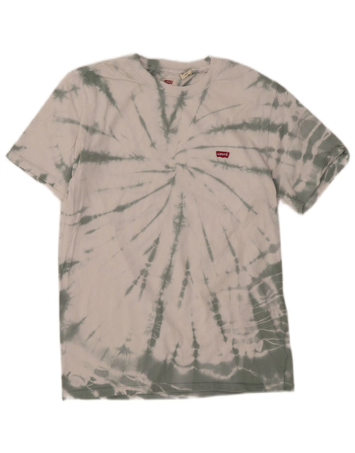 Levi's Mens Standard T-Shirt Top Small Green Tie Dye Cotton