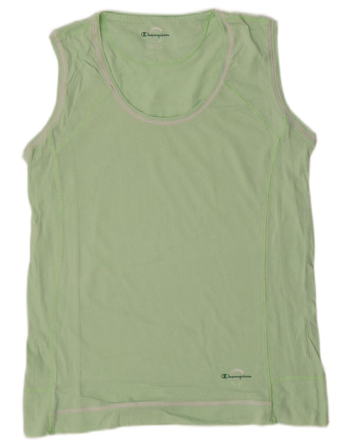 CHAMPION Womens Easy Fit Vest Top UK 14 Large Green