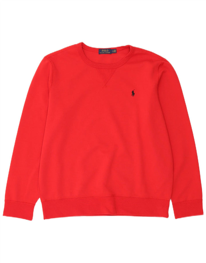 Polo Ralph Lauren Herre Sweatshirt Jumper Large Rød Polyester
