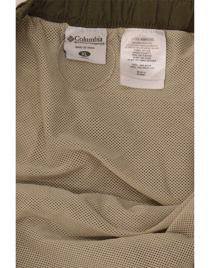 Columbia Mens Swimming Shorts XL  Khaki Nylon
