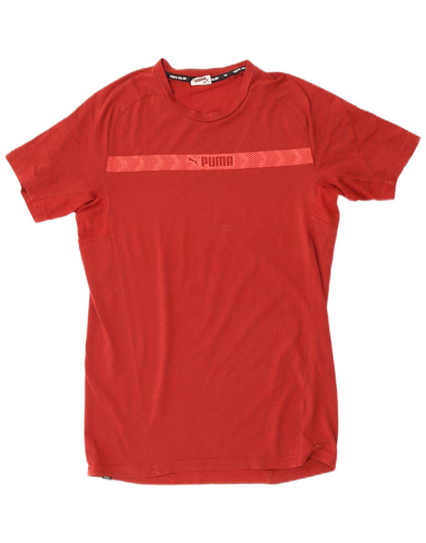 Puma Mens Camiseta Top Pequeno Vermelho