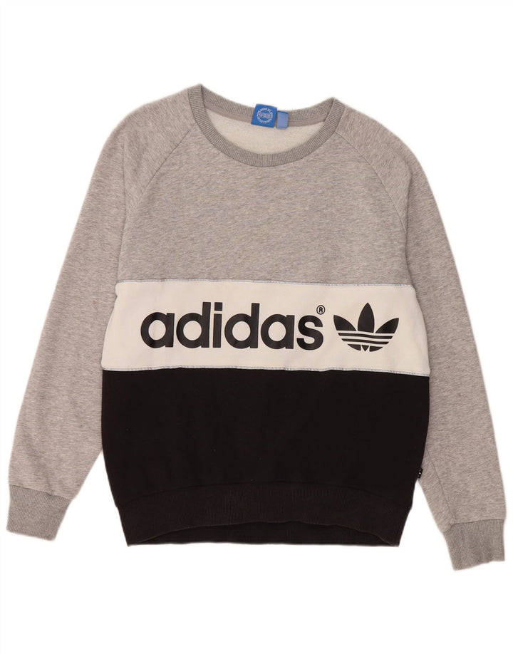 ADIDAS Womens Graphic Sweatshirt Jumper UK 10 Small Multicoloured