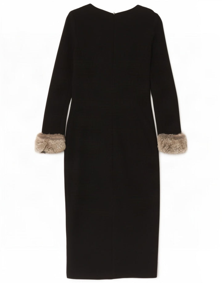 Luisa Spagnoli Womens Long Sleeve Sheath Dress IT 42 Medium Black