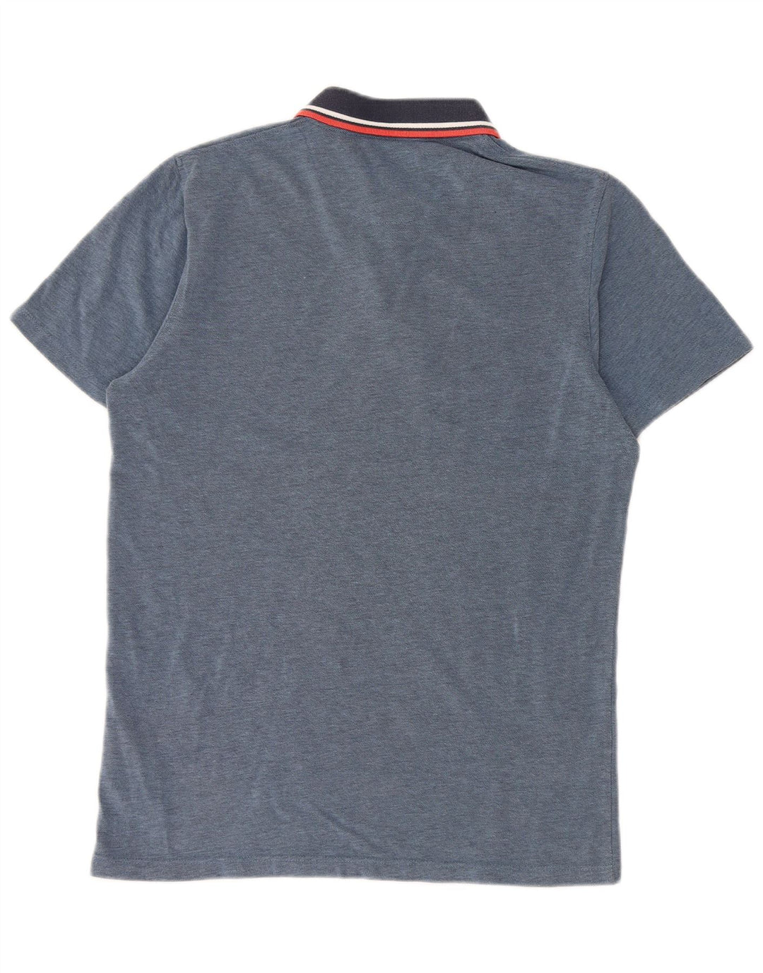 Jack & Jones Mens Polo Shirt Medium Blue Colourblock Cotton