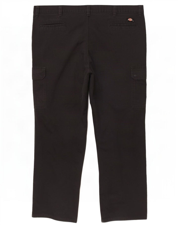 Calças cargo retas masculinas Dickies W42 L32 poliéster preto