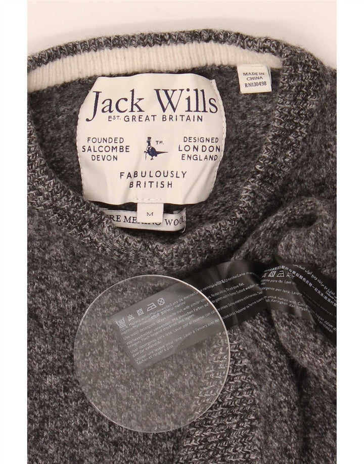 Maglione maglione girocollo da donna Jack Wills UK 12 Grigio medio chiazzato