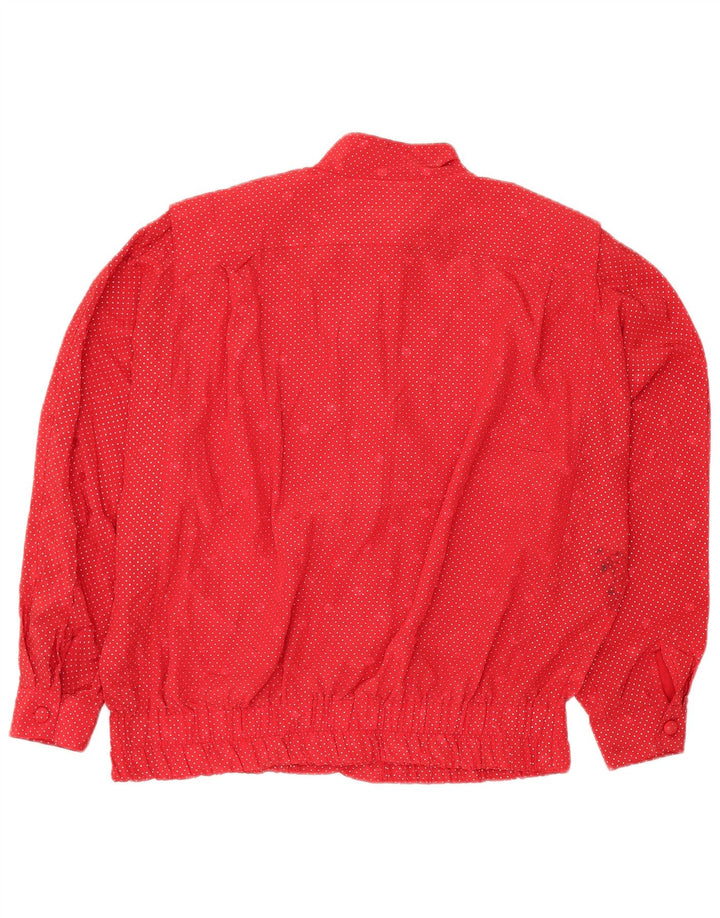 YESSICA Womens Oversized Shirt Blouse EU 40 Medium Red Spotted Polyester
