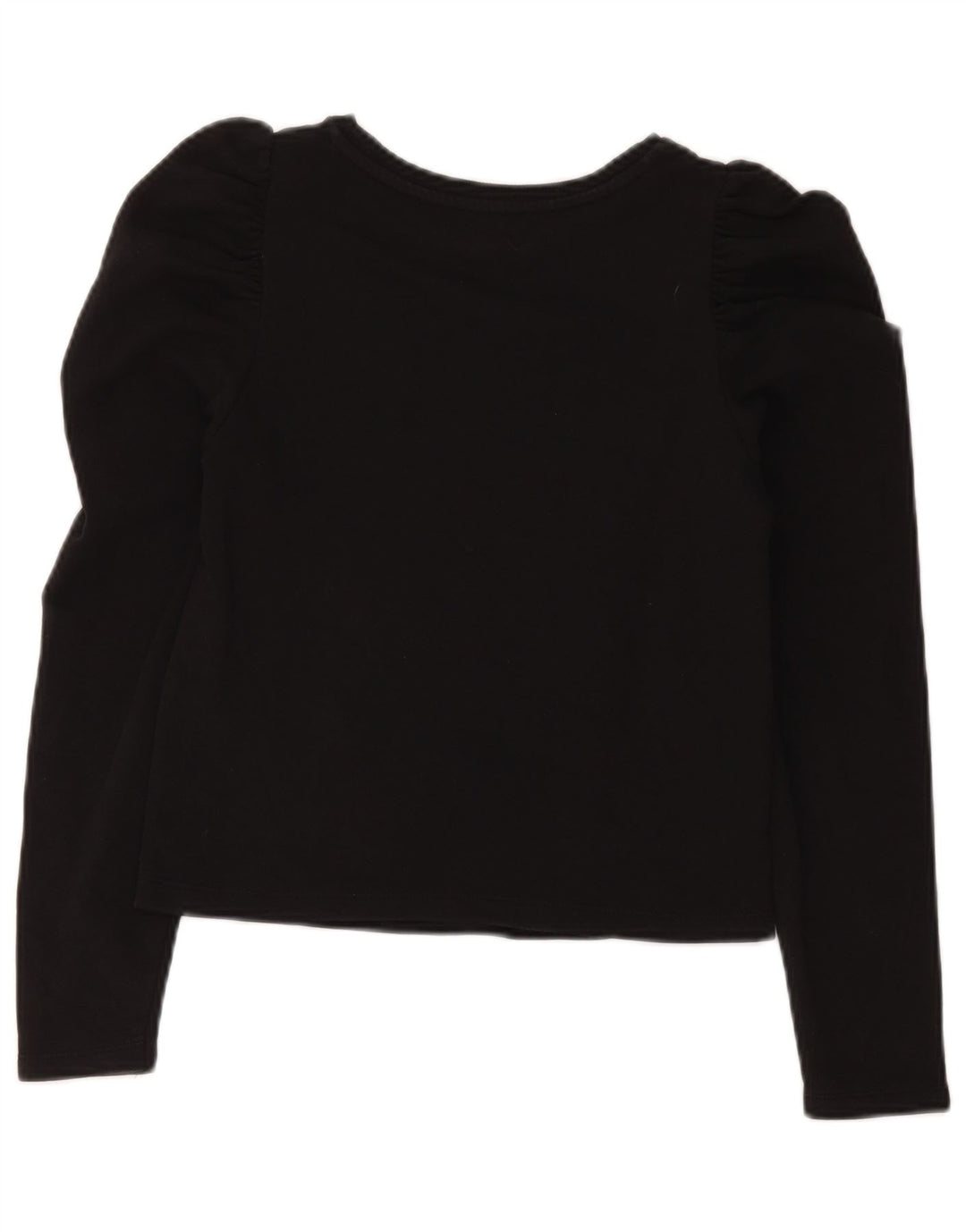 Zara Womens Crop Top Long Sleeve UK 8 Small Black