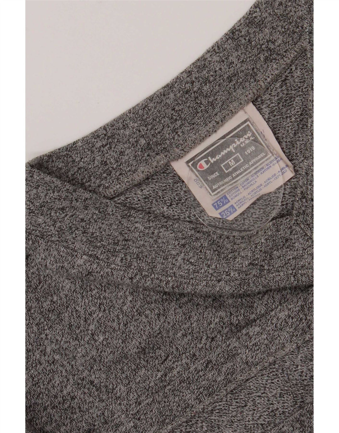 Champion Herre T-shirt Top Medium Grey Flecked Bomuld