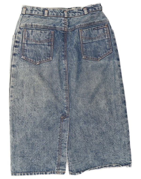 Vintage Damen Jeansrock W26 Klein Blau