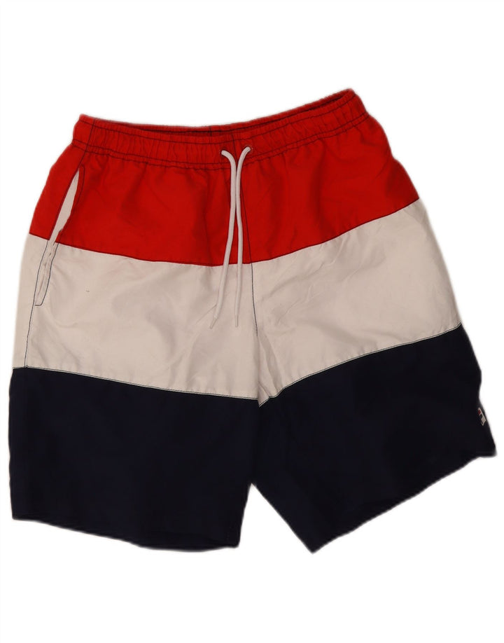 Fila Herren-Badeshorts, groß, mehrfarbig, Colourblock-Polyester