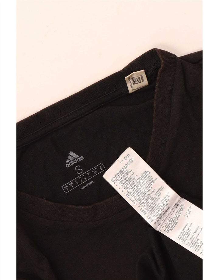 ADIDAS Herren T-Shirt Top Small Schwarz Baumwolle